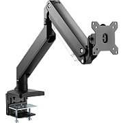 Braț de birou singular cu clemă și arc gaz 1x LCD max. 57  27 kg, VESA: 75x75, 100x100, negru