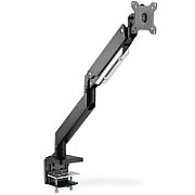 Braț de birou singular cu clemă și arc gaz 1x LCD max. 57  27 kg, VESA: 75x75, 100x100, negru
