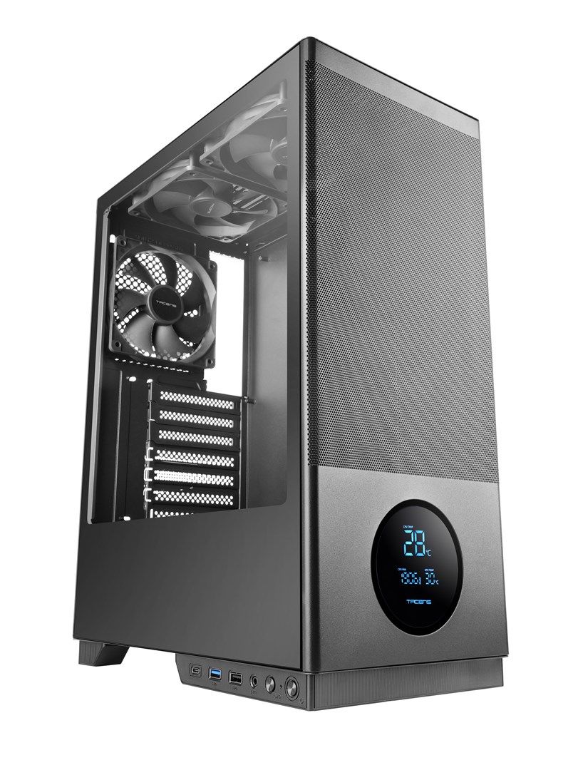 TACENS 2SAGITTA20 3x 120mm FAN LCD- obudowa