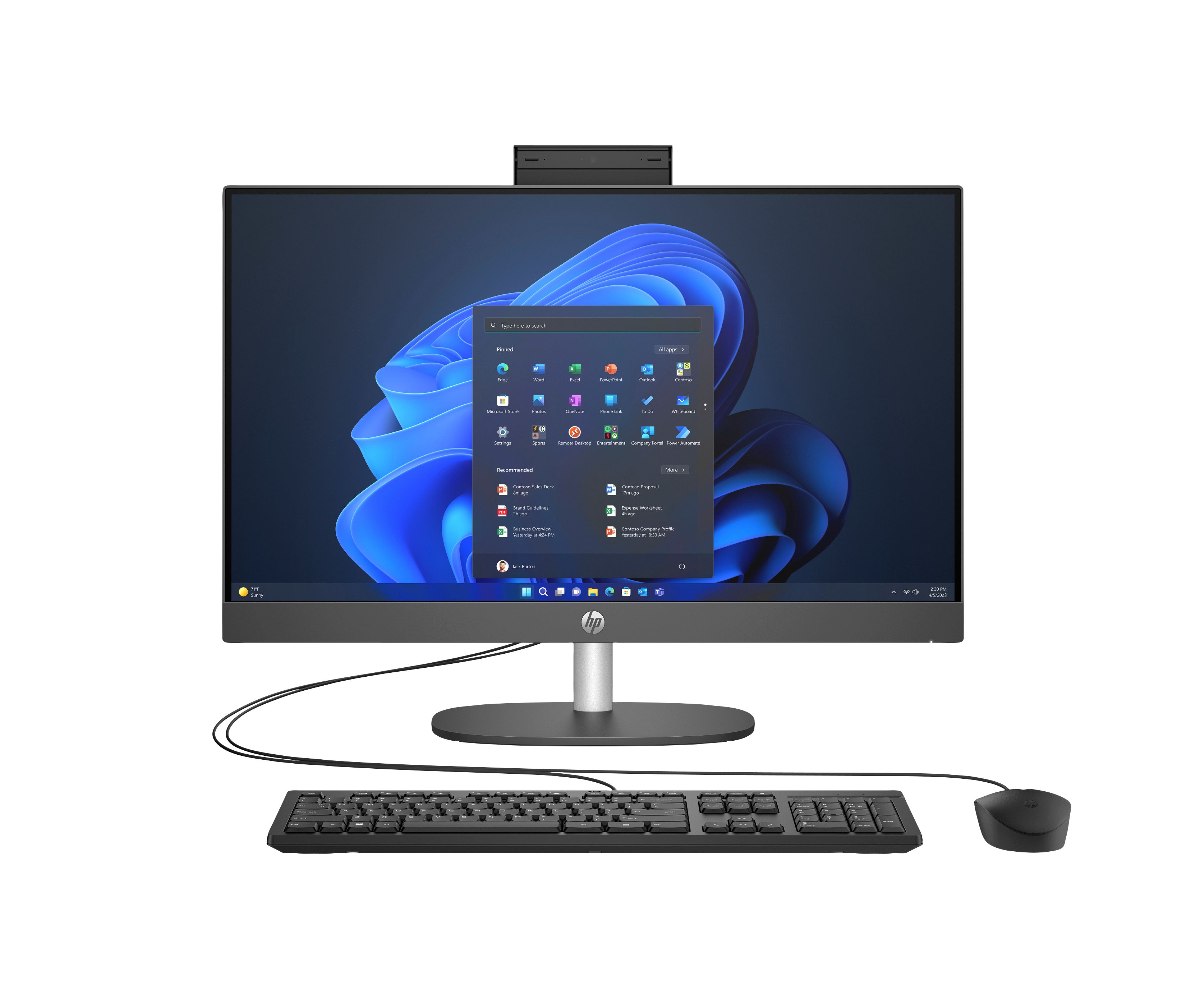 All-In-One HP ProOne 240 G10 AIO, 23.8 inch 1920 x 1080, Intel Ultra 7 - 155U (12 C / 14 T, 1.7 GHz - 4.8 GHz, 12 MB cache), 16 GB RAM, 512 GB SSD, Intel Graphics, Windows 11 Pro