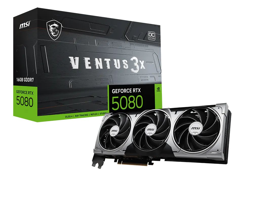 Placa video MSI GeForce RTX 5080 VENTUS 3X OC 16 GB GDDR7 256 bit
