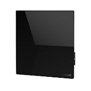 AENO Premium Eco Smart Quadro Wall Heater, 500W, 50x50 cm., Tempered glass, Infrared+convection heating type, LED display Plug type: Europe (E/F type), BLACK, , Made in Poland