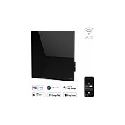 AENO Premium Eco Smart Quadro Wall Heater, 500W, 50x50 cm., Tempered glass, Infrared+convection heating type, LED display Plug type: Europe (E/F type), BLACK, , Made in Poland