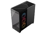 Frame 4500X LX-R RGB, Mid Tower, cu 3 ventilatoare incluse 120mm LX-R RGB,  Negru