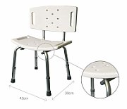 Krzesło prysznicowe z oparciem