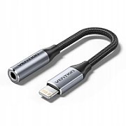 Adapter Lightning męski do 3.5mm Jack Vention 0 1m czarny
