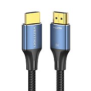 Vention Cotton Braided HDMI-A Male to Male HD Cable 8K 5M Blue Aluminum Alloy Type