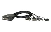ATEN CS22D-AT switch-uri pentru tastatură, mouse și monitor (KVM) Negru