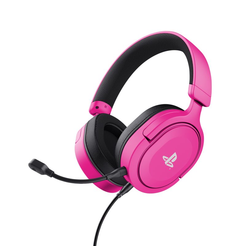 Casti gaming Trust GXT 498B Forta PS5, lungime cablu 120 cm, frecventa raspuns 20 Hz, 20.000 Hz, sunet stereo, frecventa raspuns microfon 100 Hz, 17.000 Hz, roz