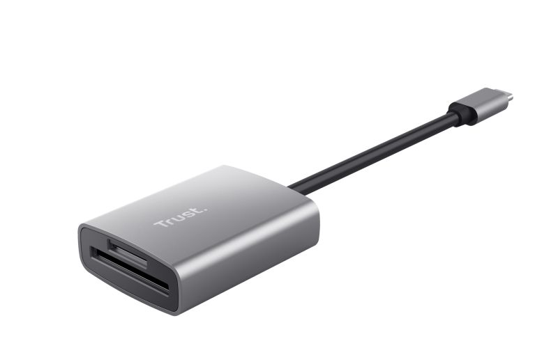 Cardreader USB-C Trust Dalyx Fast, carduri compatibile micro-SD, SD, gri