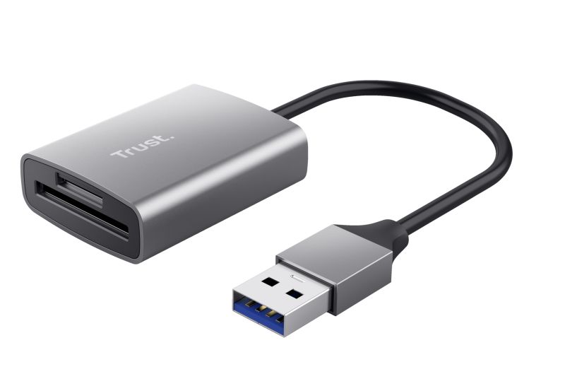 Cardreader USB-A Trust Dalyx Fast, carduri compatibilie micro-SD, SD, gri