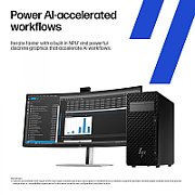 Desktop Workstation HP Z2 G1i Tower, Intel Core Ultra 9 285K 24-core (3.7GHz, up to 5.7GHz, 36MB), video dedicat nVIDIA RTX 2000 Ada 16 GB, RAM 64GB DDR5 5600MHz (2x32GB), SSD 2TB PCIe-5x4 2280 M.2, no ODD, LAN 10/100/1000, Intel BE200 Wi-Fi 7 + Bluetooth 5.4, porturi: 6x USB Type-A 10Gbps/ 3x USB