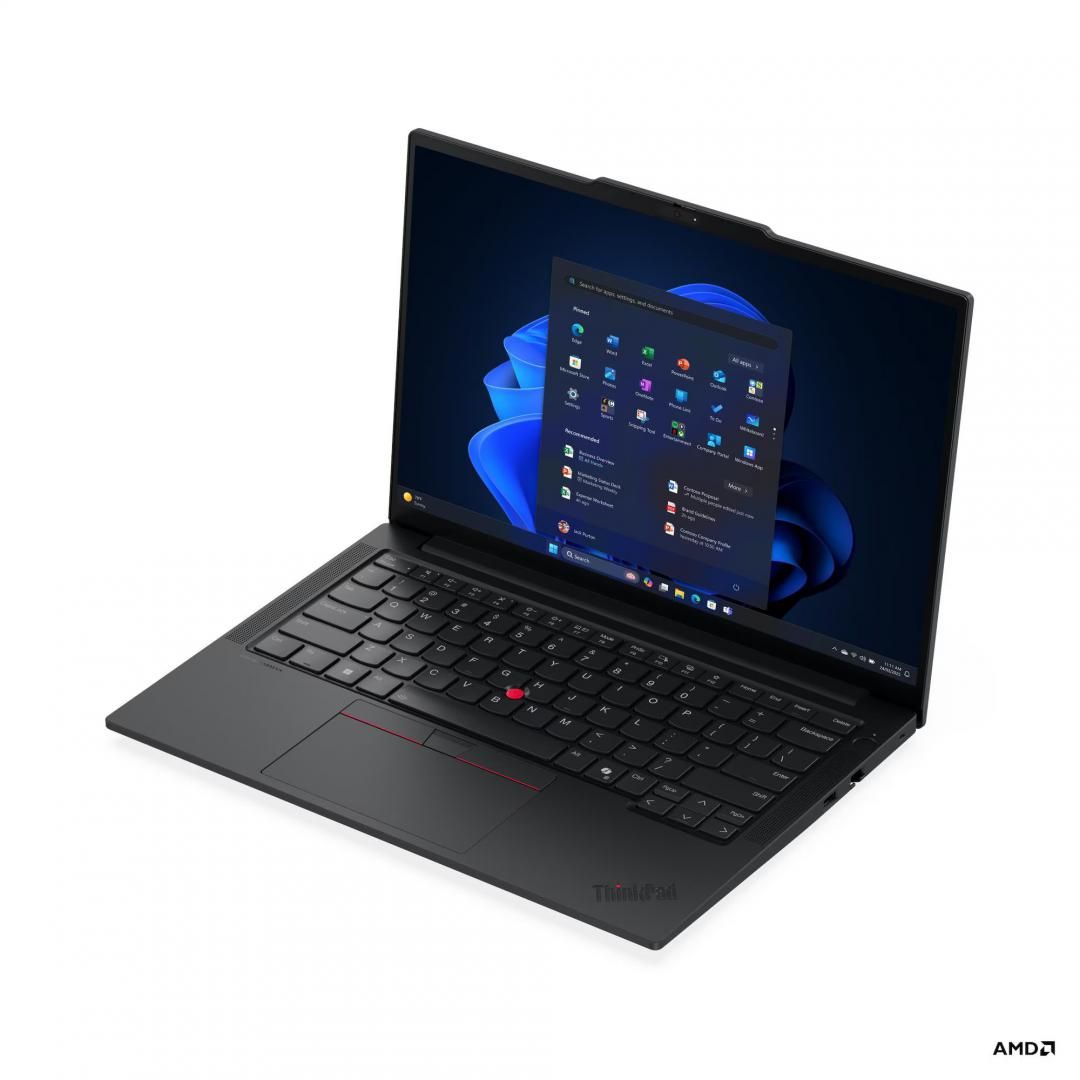 Laptop Lenovo ThinkPad E14 Gen 7 21T0005LRI, 14 inch 1920 x 1200, AMD Ryzen 7 250 (8 C / 16 T, 3.3 GHZ - 5.1 GHz, 8 MB + 16 MB cache), 16 GB DDR5, 512 GB SSD, AMD Radeon Graphics, Fara sistem de operare