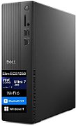 Desktop Dell Slim ECS1250, 180W Chassis, Energy Star Label, Intel(R) Core(TM) i7 14700 (33 MB cache, 20 Cores, 28 threads, up to 5.4 GHz), Intel(R) UHD Graphics 770 with shared graphics memory, 16GB, 1x16GB, DDR5, 5600MT/s, 512GB M.2 PCIe NVMe Solid State Drive, No Optical Drive, 3.0 SD Card Reader