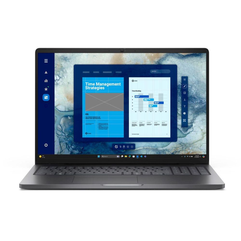 Laptop Dell Pro 16 PC16250, 16 inch 1920 x 1200, Intel 120U (10 C / 12 T, 1.4 GHz - 5.0 GHz, 12 MB cache, 15 W), 8 GB DDR5, 512 GB SSD, Intel Graphics, Windows 11 Pro