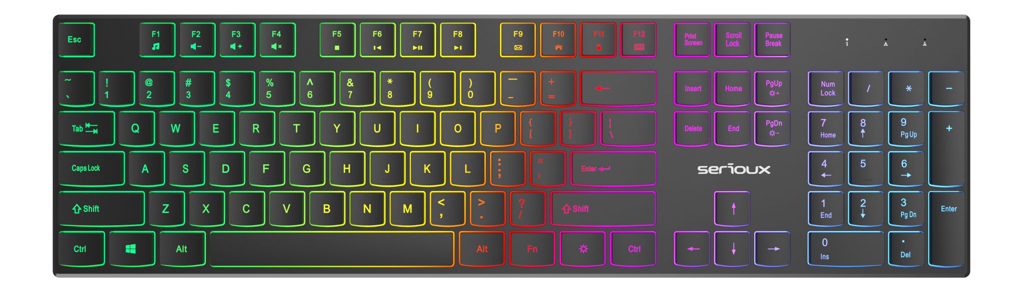 Tastatură office cu iluminare * Mod: USB cu fir * Număr tastă: 104 * Material: ABS * Culoare: Negru * Layout: SUA * Tip interfață: USB * Dimensiune: 438*126*26 mm * Compatibil cu Windows 2000/XP/Vista/Windows7/8/10/Mac