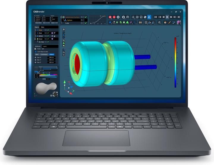 Laptop Dell Pro Max 18 Plus MB18250, 18 inch 2560 x 1600, Intel 285HX (24 C / 24 T, 2.1 GHz - 5.5 GHz, 40 MB cache), 64 GB DDR5, 1 TB SSD, Nvidia RTX Pro 3000, Ubuntu