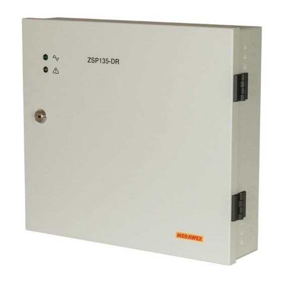 Sursa de alimentare pentru sisteme de detectie incendiu 24V/3-5A in cutie metalica Merawex ZSP135-DR-5A-3, loc pentru 2 acumulatori 40Ah/12V, Tensiune de intrare: 230 V +10% -15%, eficienta ridicata sub sarcina si consum redus, comunicare RS-232 / RS-485, rata scazuta de esec (0,5% in trei ani)