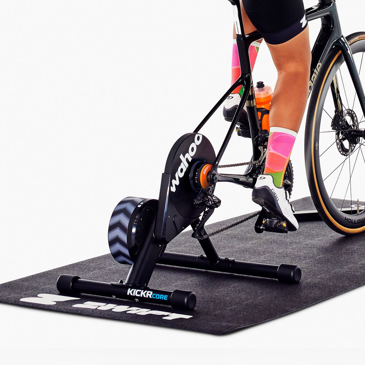 WahooFitness WFKICKRMAT antistatic floor mat Black Rubber