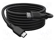 Cablu de conectare din silicon USB-C la USB-C, USB 4 Gen3 40G 8K60Hz 240W, 0,5 m, negru