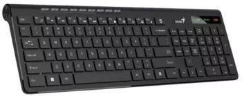 TASTATURA GENIUS wireless, multimedia, 104 taste + 12 taste multimedia, design ergonomic, Palm rest, USB, negru,  KB-123   31300021400   (timbru verde 0.8 lei)