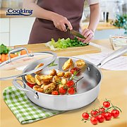 TIGAIE ADANCA INOX+CAPAC STICLA 28X7.5CM, ATOMIC3, COOKING BY HEINNER