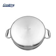 CRATITA INOX+CAPAC STICLA 26X7CM, 3.5L, ATOMIC3, COOKING BY HEINNER