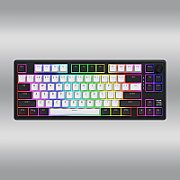 Tastatura wireless Hator Skyfall 100 Pro, interfata 2.4GHz, BT5.3, USB, polling rate 1000Hz, capacitate baterie 8000mAh, switch HATOR Aurum Vanila Silent linear, material tasta OMA, buton de control multimedia, sistem de anulare a zgomotului integrat, alb-negru