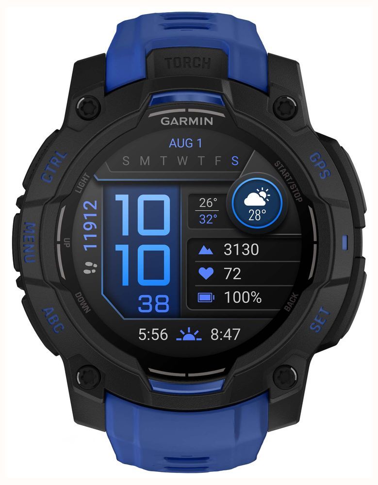 Garmin Instinct 3 3.05 cm (1.2 ) AMOLED 45 mm Digital 390 x 390 pixels Black GPS (satellite)