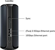 NETGEAR Orbi 970 Series Quad-Band WiFi 7 Quad-band (2.4 GHz / 5 GHz-1 / 5 GHz-2 / 6 GHz) Wi-Fi 6 (802.11ax) Negru 3 Intern