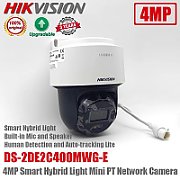 Camera de supraveghere IP PT Hikvision DS-2DE2C400MWG-4G(2.8MM), lentila fixa: 2.8mm, iluminare: Color: 0.005 Lux @ (F1.6, AGC ON),B/W: 0 Lux cu IR: 30m, lumina alba: 30m, microfon si difuzor incorporat, slot card de memorie: microSD/microSDHC/microSDXC card, up to 512 GB, alarma la evenimente
