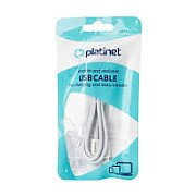 PLATINET CABLE KABEL USB-C TO USB-C 60W 3A 1M WHITE [45967]