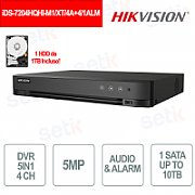 Hikvision iDS-7204HQHI-M1/XT(STD)/4A+4/1ALM Recorder