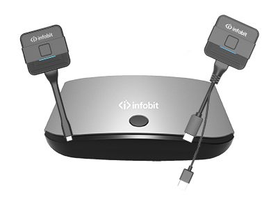 Sistem de colaborare wireless Infobit iShare E400 4K, TouchBack control, 16 users, AirPlay, MiraCast, fara dongle