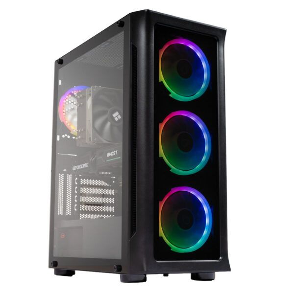 Desktop PC Spacer Warlord, Intel Core i5-12400F (6 C / 12 T, 2.5 GHz - 4.40 GHz, 18 MB cache), 16 GB RAM, 512 GB SSD, Fara unitate optica, nVidia GeForce RTX 3060 12 GB, Fara sistem de operare