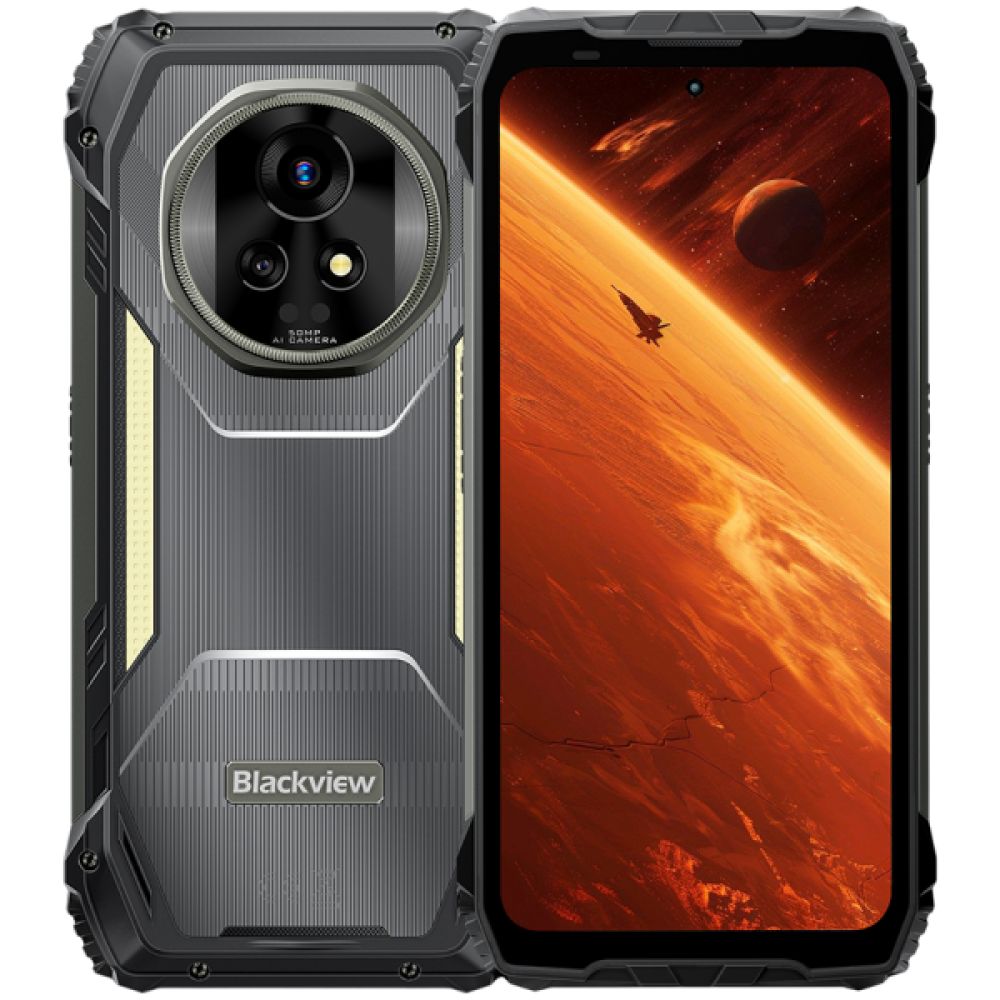Blackview XPLORE 2 Rugged Phone 6.73 inch AMOLED 3200x1440 120Hz 12/256Gb MT 8300 Octa-Core 3.35GHz 50MP Front 50+20MP Rear Cam Night Vision 457LUM light TUV Low Blue Light Cert UL94 HB WiFi6E -20 to+60  20000mAh MIL-STD-810H Black