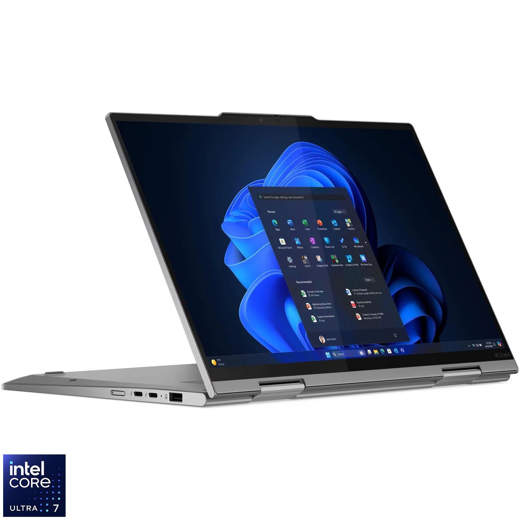 Laptop Lenovo ThinkPad X1Gen 10 Aura Edition, 14 inch 2880 x 1800 Touchscreen, Intel Ultra 7 265U (12 C / 14 T, 2.1 GHz - 5.3 GHz, 12 MB cache, 15 W), 64 GB LPDDR5X, 2 TB SSD, Intel Graphics, Windows 11 Pro, Tastatura International, Grey