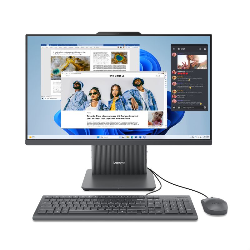 All-In-One lenovo IdeaCentre AIO 24ARR9, 23.8 inch 1920 x 1080, AMD Ryzen 5 7535HS (6 C / 12 T, 3.3 GHz - 4.55 GHz, 18 MB cache), 16 GB DDR5, 512 GB SSD, AMD Radeon 660M, Gri inchis
