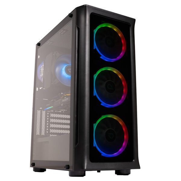 Desktop PC Spacer Conqueror, AMD Ryzen 5 - 9600X (6 C / 12 T, 3.9 GHz - 5.4 GHz), 32 GB RAM, 2 TB SSD, Fara unitate optica, AMD Radeon RX 9060 XT 8 GB, Fara sistem de operare