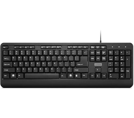 Tastatura Lenovo 160 Wired,  Interfata tastatura: USB, Numar taste: 104, Lungime cablu: 1.5m, Culoare: Negru, Tehnoligie: Cu fir, Dimensiuni (mm): 447 x 25 x 152, Greutate: 524g, Garantie: 1 an