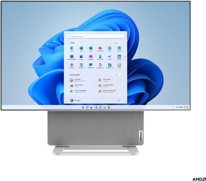 All-In-One lenovo AMD SoC Platform F0HR00AKRI, 23.8 inch 1920 x 1080 pixeli, AMD Ryzen 5 7535HS (6 C / 12 T, 3.3 GHz - 4.55 GHz, 18 MB cache, 54 W), 16 GB DDR5, 512 GB SSD, AMD Radeon 660M, Gri