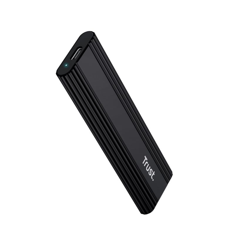 Enclosure Trust USB-C M.2 SSD, conectori USB-C, USB-A, viteza USB 10000 Mbps, lungime cablu 10cm, negru