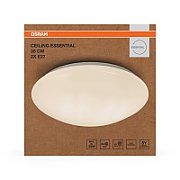 Plafoniera OSRAM Essential, excl.2xE27, Ø35cm / ↕ 12cm, IP20,metal/PMMA, Alb