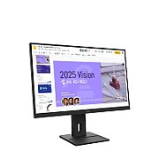 Monitor  LenovoThinkVision E27Q-40 27 IPS, QHD (2560x1440), 16:9, Brightness: 350 cd/m², Contrast ratio: 1500:1, Response time: 4ms GtG (Extreme mode) / 6ms GtG (Typical mode), Dot / Pixel Per Inch: 109 dpi, Color Gamut: 99% sRGB, View angle: 178° / 178°, Stand: Tilt, Swivel, Pivot, Height Adjust