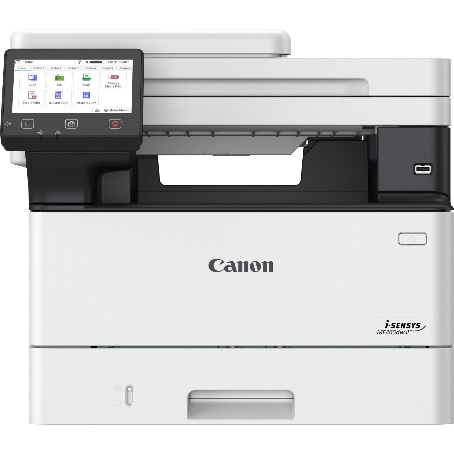 CANON MF465DW II A4 MONO LASER MFP, Format: A4, Functii: Imprimare, copiere, scanare, Fax, Viteza printare: 40ppm, Duplex automat, Rezolutie: 1200 x 1200 dpi, FPO. 14 sec., Limbaje printare: UFRII, PCL 5e1, PCL6, Adobe® PostScript2, Copiere: viteza:40ppm, Rezolutie: 600 x 600 dpi, max. 9600 x 9600