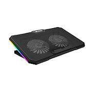 FURY GUNBAI G3 Laptop Cooling Pad 14.1–17.3  with 2 Fans  RGB Lighting  2× USB