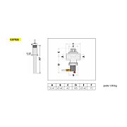 HONEYWELL TS131-3/4A Ventil de siguranță cu capilar de 1,3 m