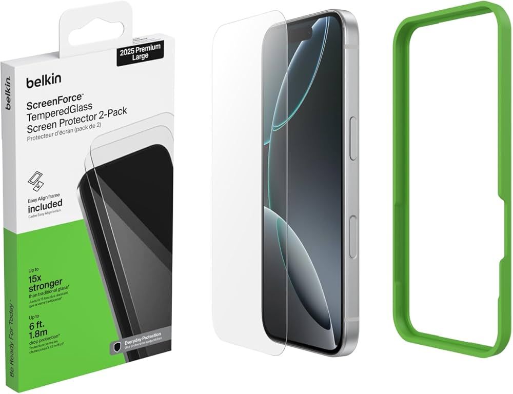 BELKIN TEMPERED GLASS DISPLAYSC/FR IPHONE 17 PRO MAX 2ER-PACK