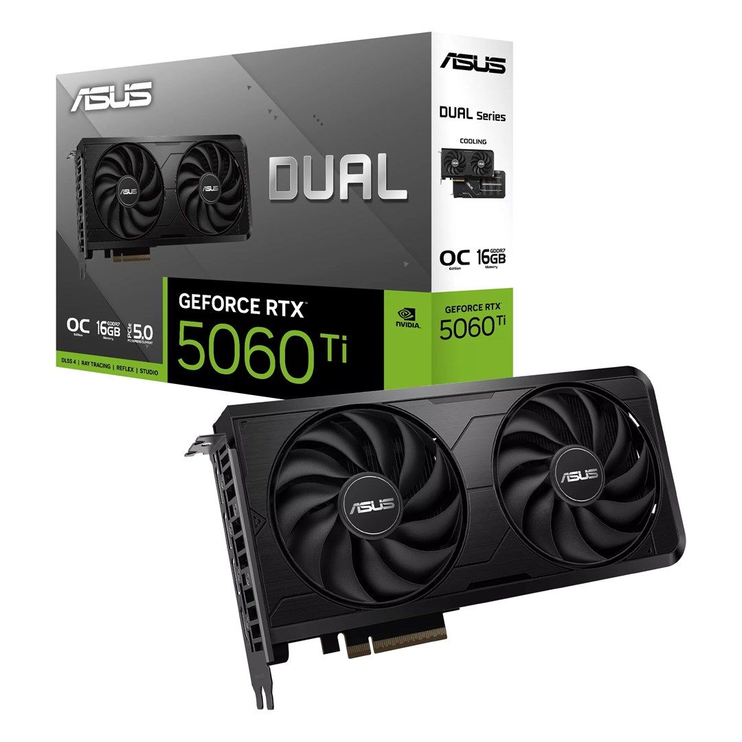 Placa video ASUS GeForce RTX 5060 Ti Dual EVO OC 16 GB GDDR7 128 bit
