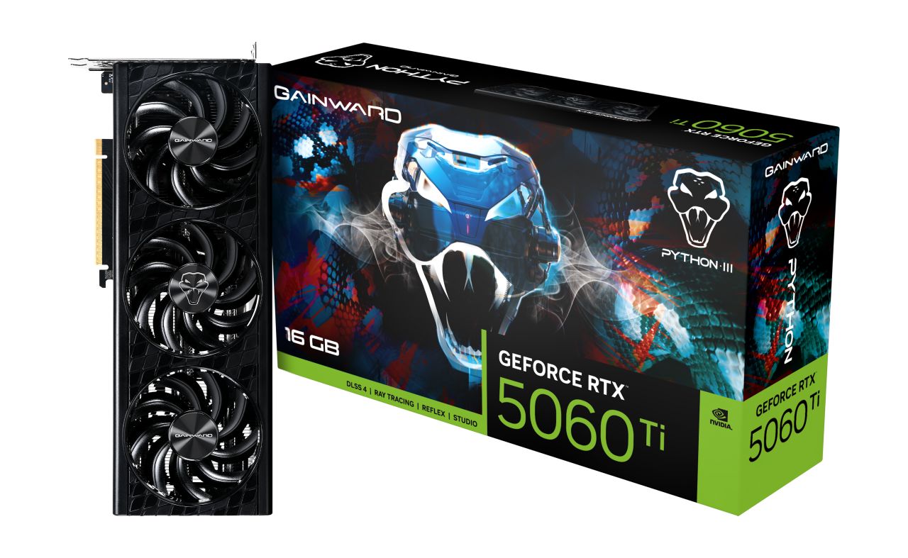 Placa video GAINWARD GeForce RTX 5060 Ti Python III V1 16 GB GDDR7 128 bit